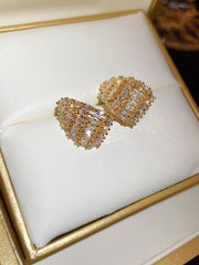 925 Silver Zircon Geometric Earrings