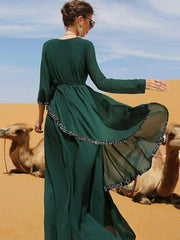 Women's Double Layer Chiffon Irregular Dress