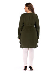 Women's Beaded Long Sleeve Round Neck Shirt