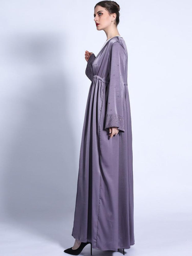 Sleeve Hot Drill Cardigan Abaya