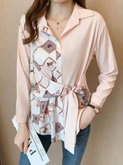 Women's Printed Patchwork Shirt