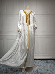 Satin Jacquard Dress