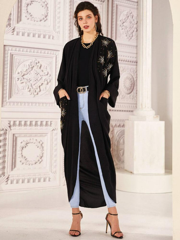 Two Hand Sewn Beaded Robe Abaya