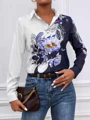 Women's Printed Long Sleeved Shirt