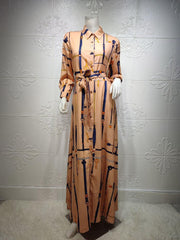 Women's Multicolor Chain Printing Dress