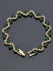 Crystal Zircon Inlaid Bracelet
