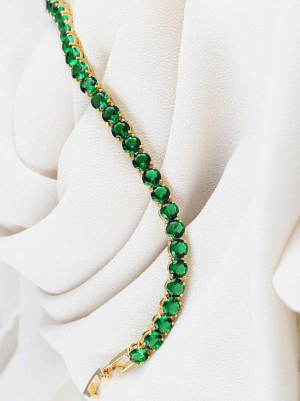 Green Crystal Zircon Bracelet