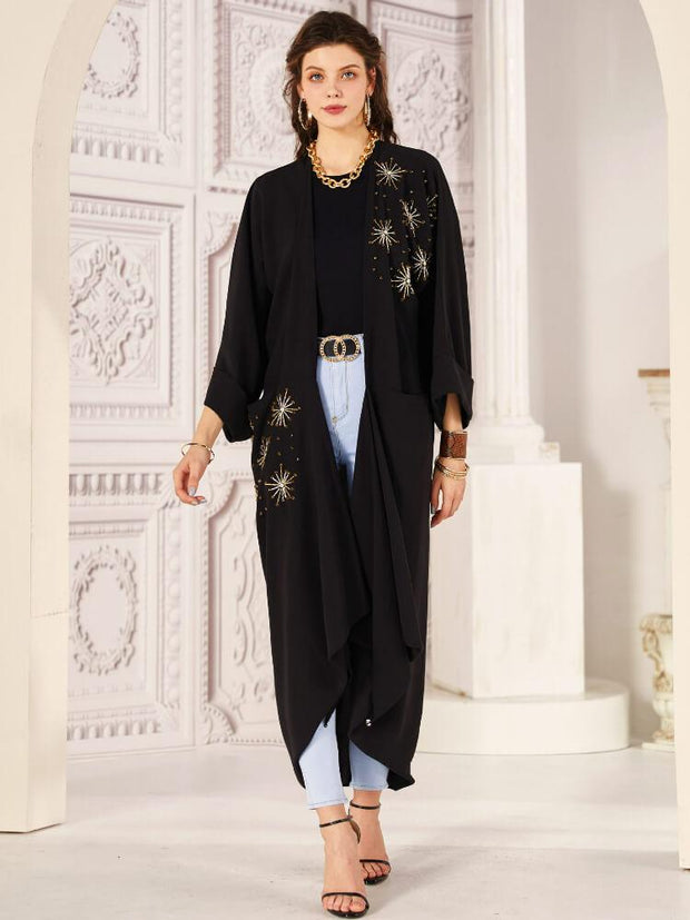 Two Hand Sewn Beaded Robe Abaya