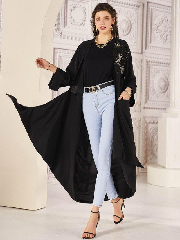 Two Hand Sewn Beaded Robe Abaya