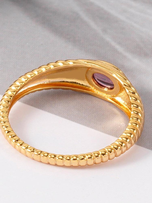 S925 Sterling Silver Garnet Ring