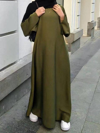 Solid Robe Dress