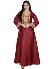 Abaya Gold Embroidered Sequin Dress