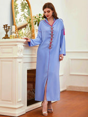 Hand Sewing Embroidery Robe Abaya