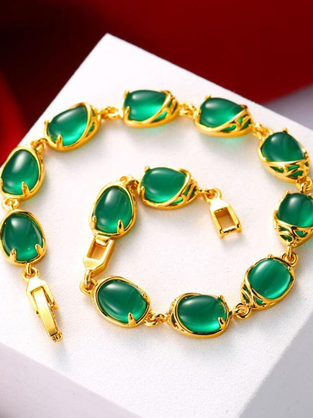 Artificial Green Jade Bracelet