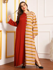 Women's Collage Stripe Bifurcated Dress