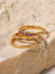 18K Gold Geometric Shaped Fine Ring