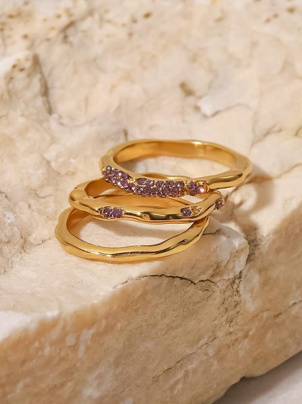 18K Gold Geometric Shaped Fine Ring