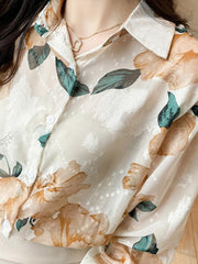 Women's Flower Chiffon Shirt