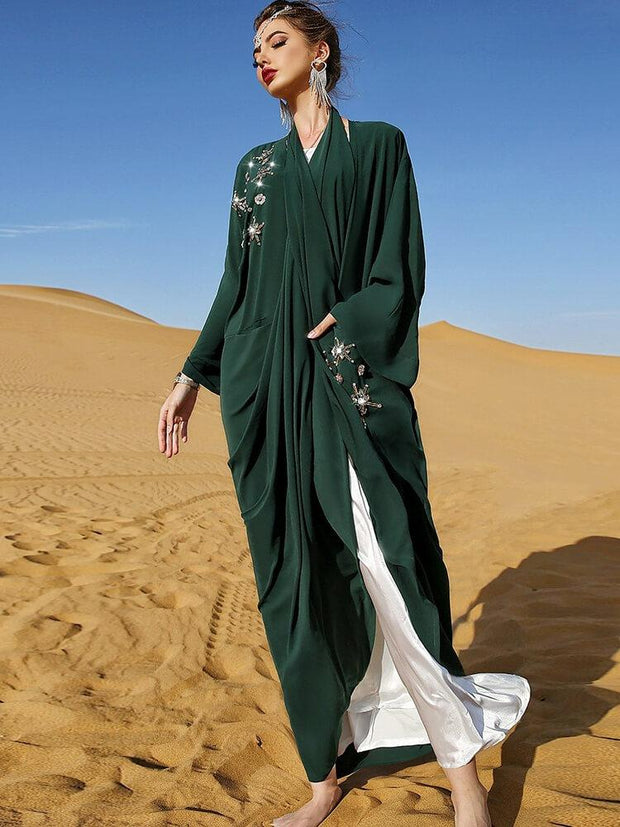 Women's Arab Burqa Long Sleeve Abaya Dress