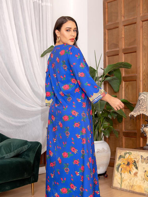 Women's Muslim Fashion Jalabiya Dress