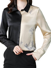 Printed Stitched Women's Long Sleeved Shirt