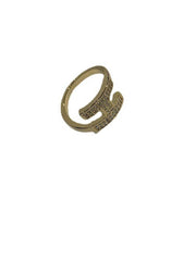 Zircon Letter Open Ring