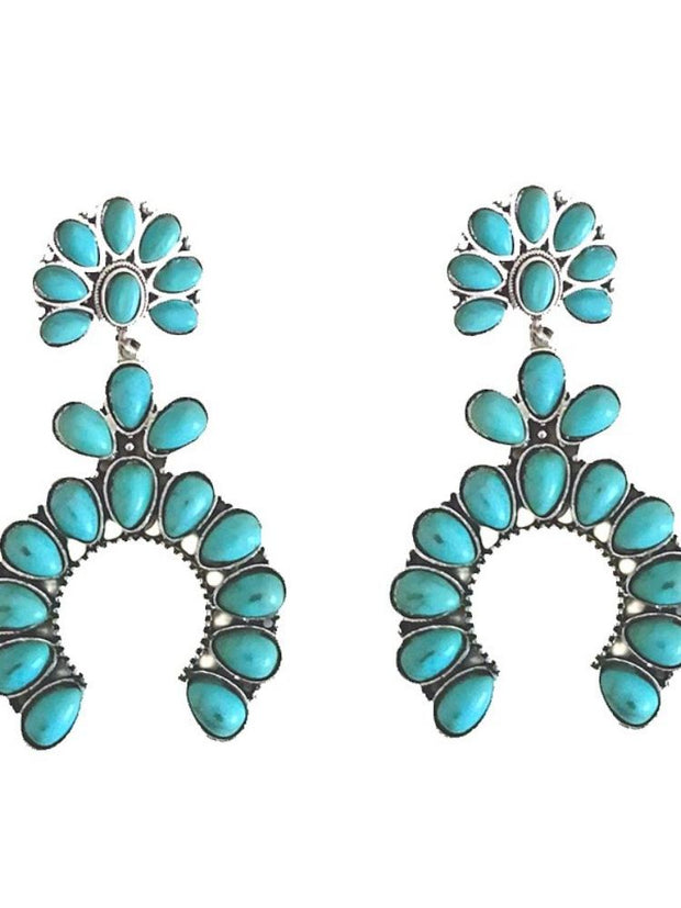 Geometric Turquoise Earrings