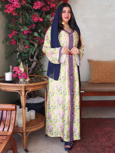 Women's Floral Jalabiya Dress