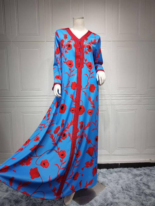 Long Sleeve Jalabiya Dress
