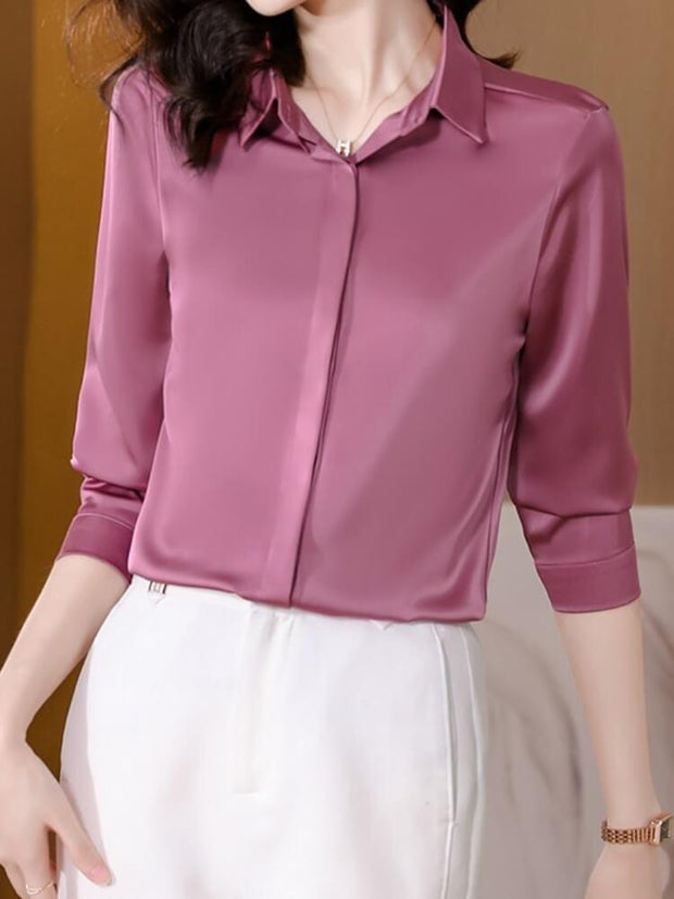 Solid Color Long Sleeve Shirt