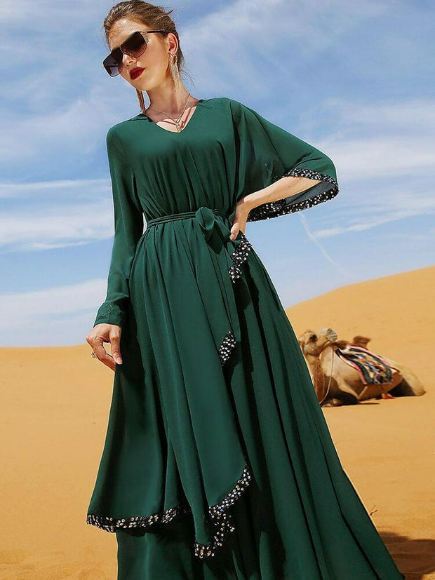 Women's Double Layer Chiffon Irregular Dress