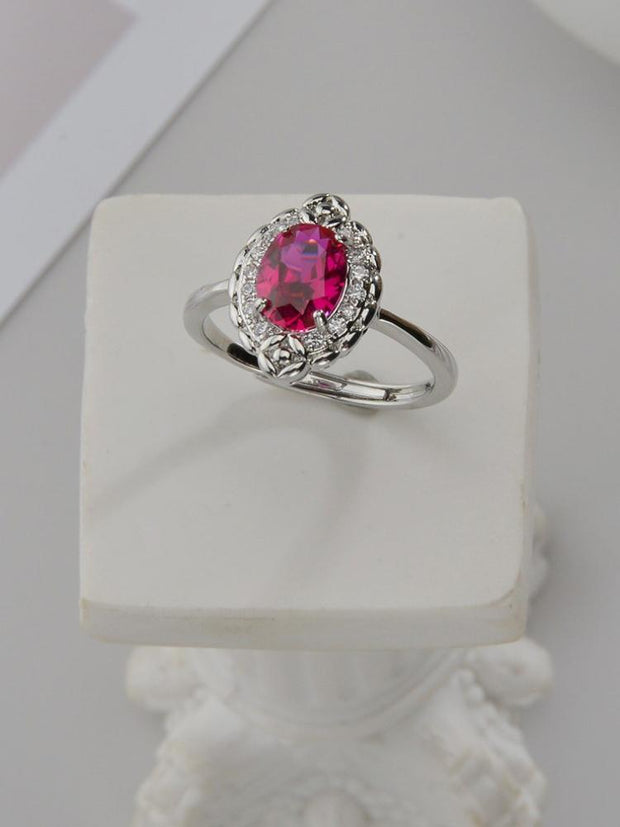 Synthetic Gem Open Ring
