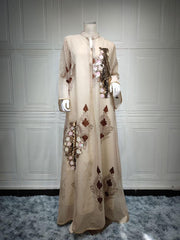 Women's Bead Embroidered Dress Jalabiya