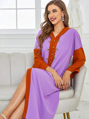 Women's Hooded Hand Stitched Diamond Robe Abaya Dress