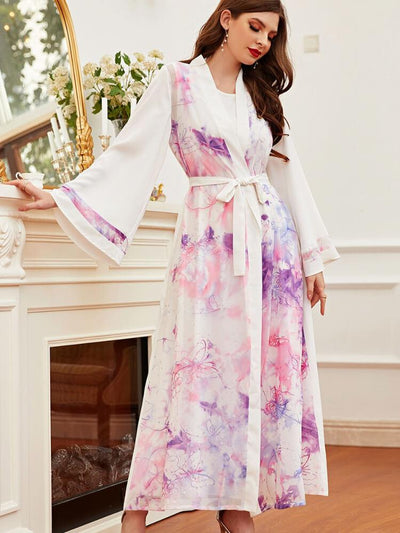 Women's Long Sleeved Cardigan Dress