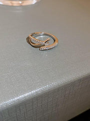Zircon Cross Opening Ring