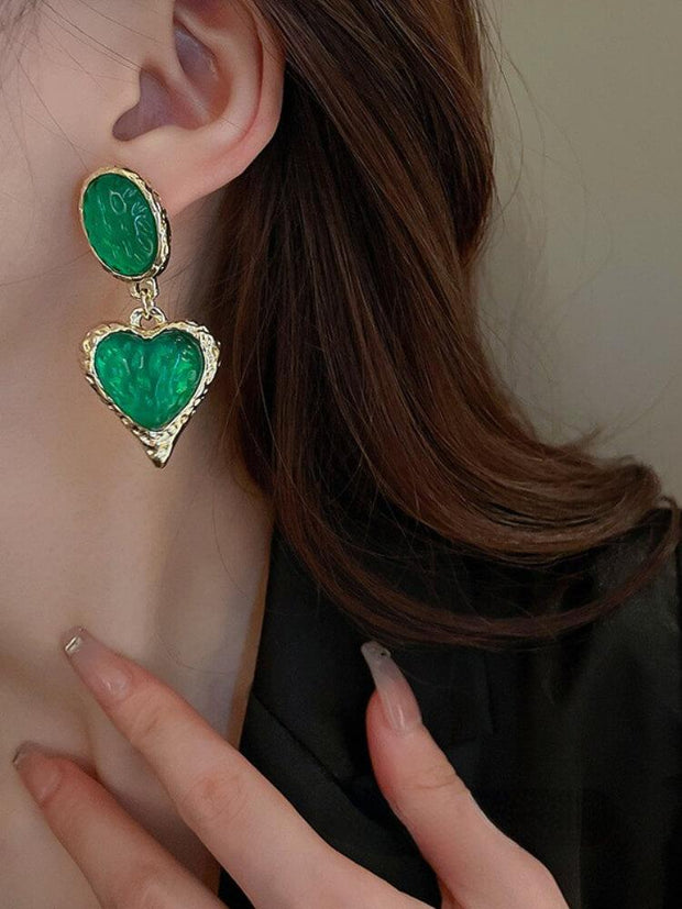 Baroque Oval Love Earrings