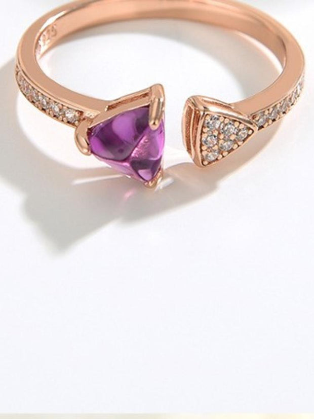 S925 Silver Amethyst Ring