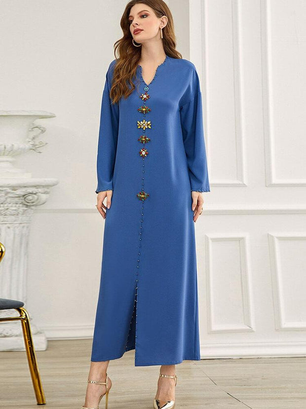 Women's Robe Long Sleeve Jalabiya Dress
