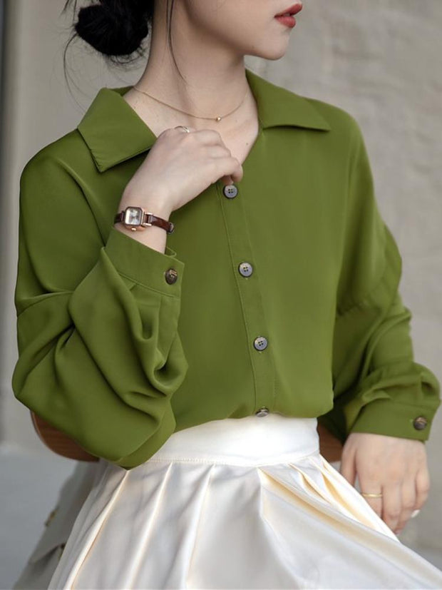 Long Sleeved Solid Color Shirt