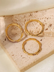 18K Gold Geometric Shaped Fine Ring