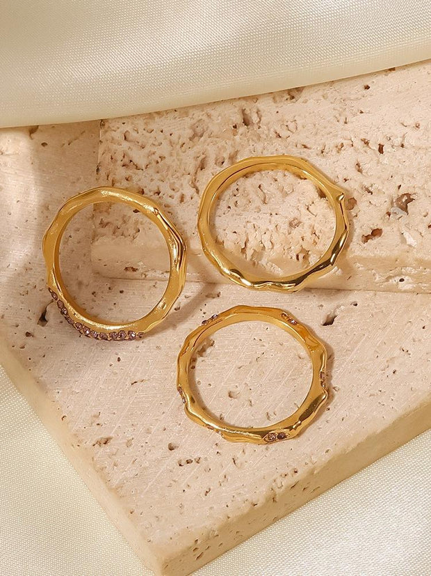 18K Gold Geometric Shaped Fine Ring