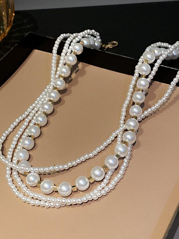 Multilayer Pearl Necklace Clavicle Chain