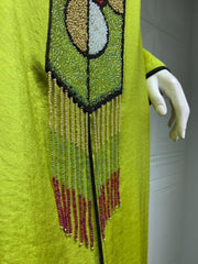 Women's Handmade Beaded Hanging Beard Robe Jalabiya
