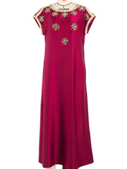 Women's Short Sleeve Retro Jalabiya Dress