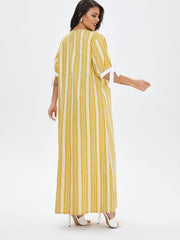 Women's Loose Stripe Jalabiya Dress