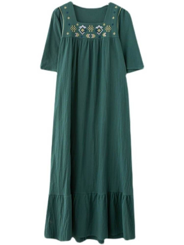 Women's Cotton Embroidered Dress