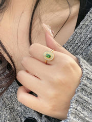 Sterling Silver Diopside Ring