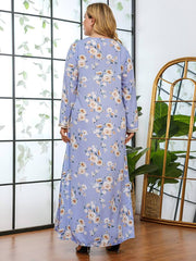 Women's V-neck Patchwork Floral Print Dress