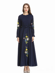 Embroidered Stitched Large Swing Dress